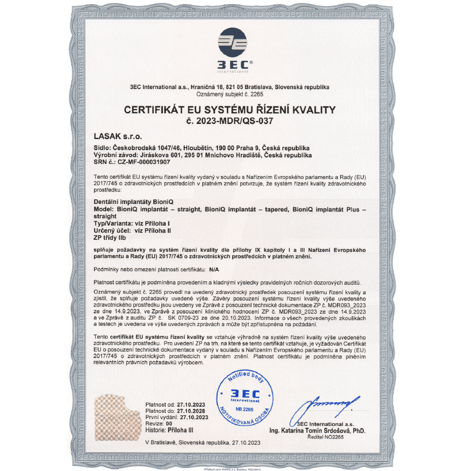 MDR certification